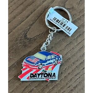 Daytona 500 Metal Keychain Dated February 17 2002 NASCAR Auto Racing FL‎ Vintage